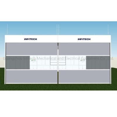 Downdraft Automotive Preparation Station with Overhead Infrared Heating Lamps