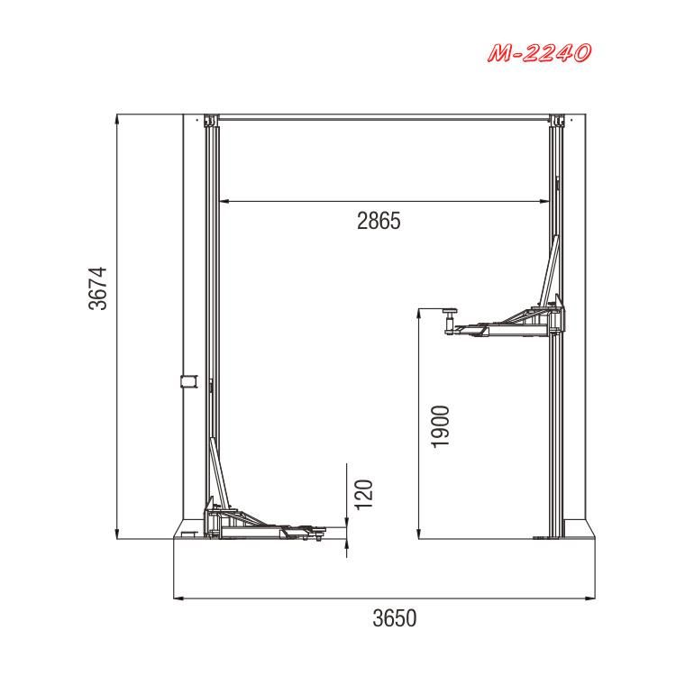 Vico Asymmetric Car Lift Auto Hoist Vehicle Maintenance Equipment