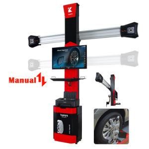 Hot Sell 3D Wheel Alignment with Manual Lifting