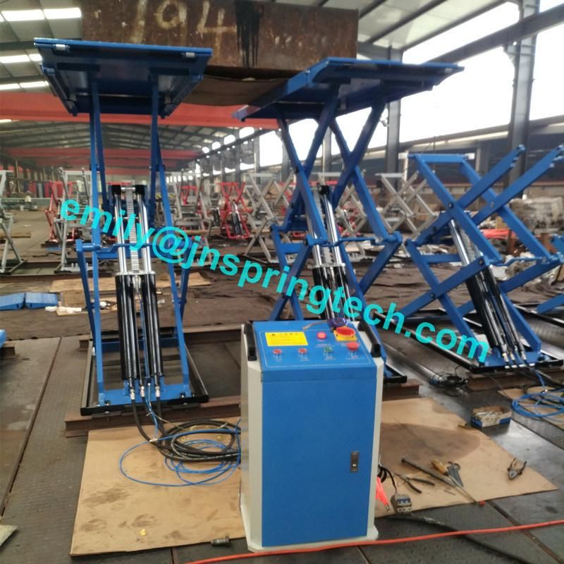 Scissor Car Lift Designed on Ground Suitable for Home, 4s Shop with Good Quality