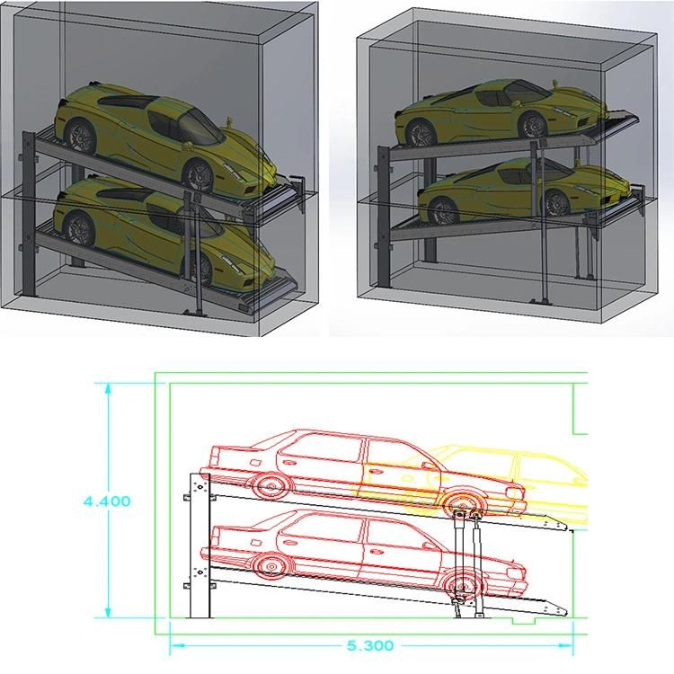 Inclined Pit Parking Stacker with CE