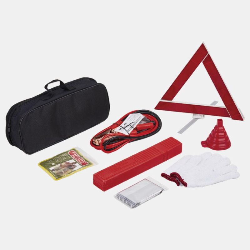 Automotive Car Tool Kit Emergency Repairing Hand Combo Kits Tools Bag Auto Repair Set Car Tool Kit Warning Triangle Car Road Safety Emergency Tool Kit