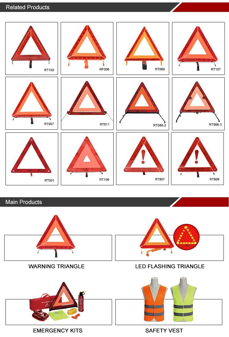 Cheapest Portable Warning Triangle Vehicle Tool Hot Sale Road Signal Marks Car Warning Triangle