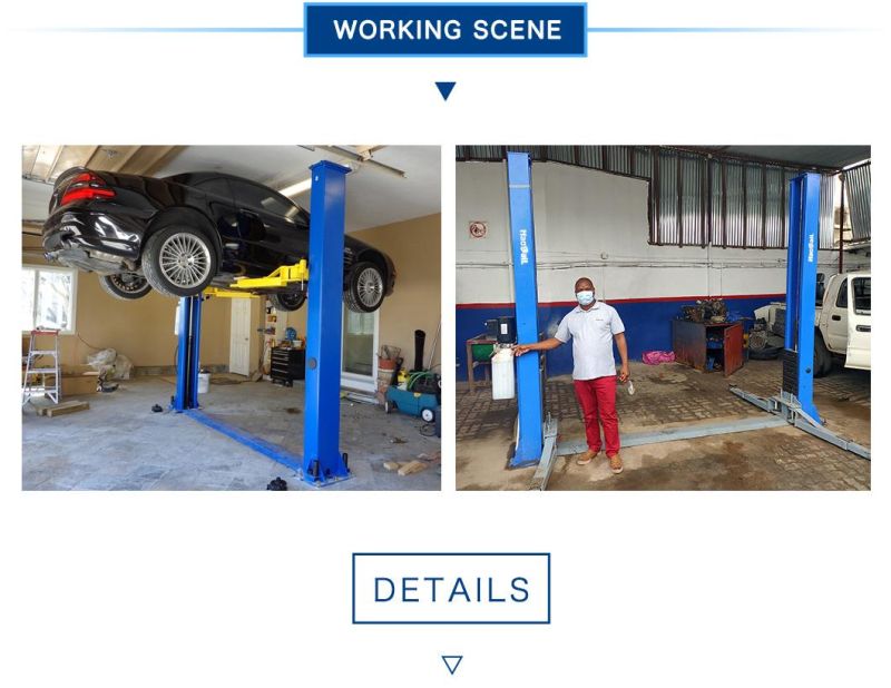 4000kg Bilateral Manual Release Two Post Car Lift