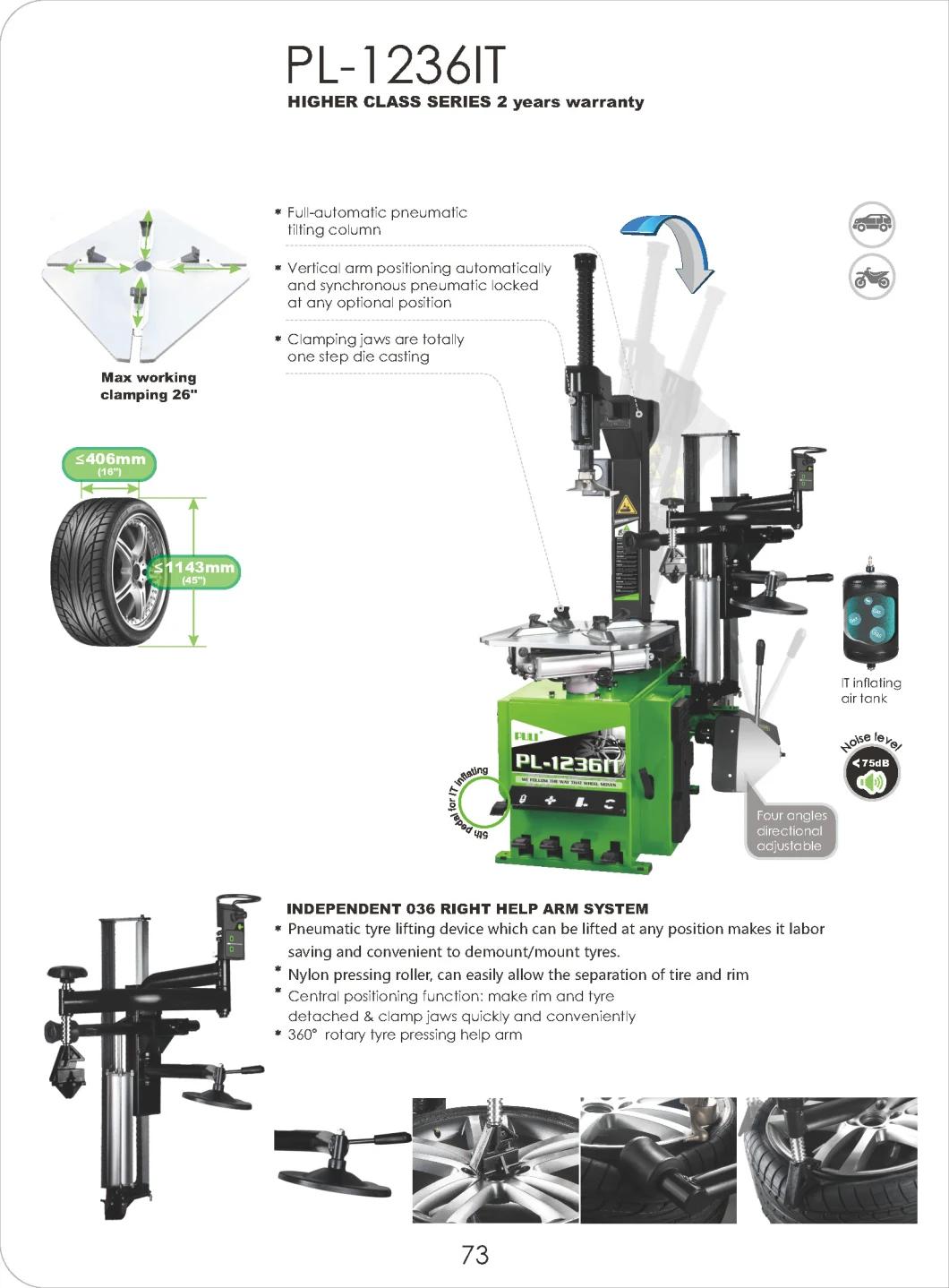 Puli Full Automatic Tilting Tyre Changer CE Price Pl-1236it Auto Maintenance Repair Equipment on Sale