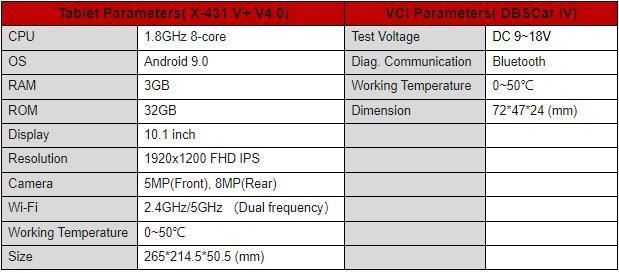 X431 V+ 10 Inch Touch Screen Automobile Tester