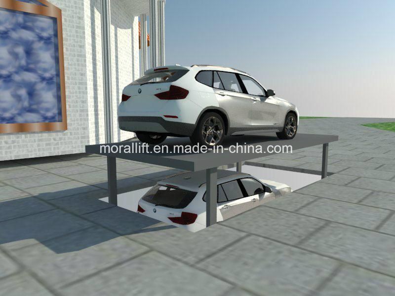 Storage Underground Hydraulic Scissor Car Parking Lift with Roof