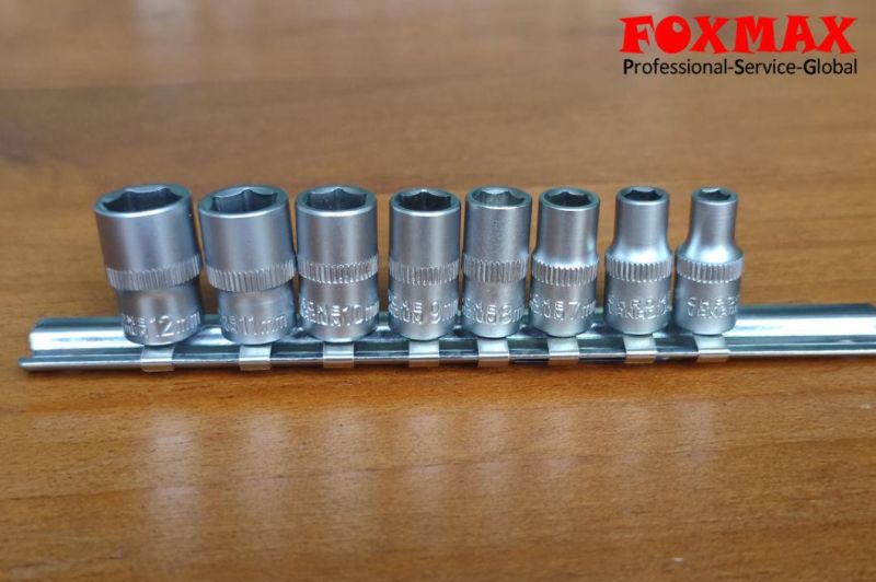 Perfect 1/4′′ 8PCS CRV Metal Socket Set (FST-44)