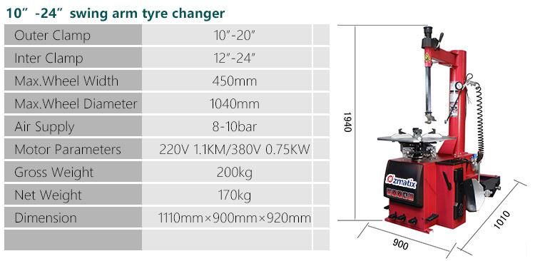 Ozm-Tc560 Cheap Semi Automatic Swing Arm Car Tire Changer/Tyre Changing Machine with CE