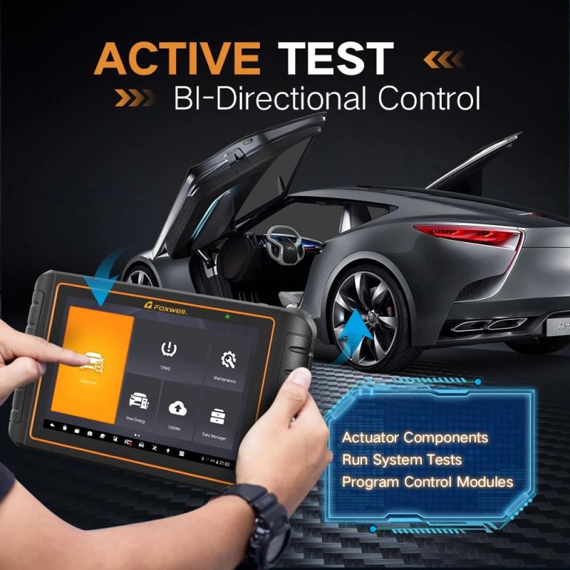 Foxwell Gt75ts OBD2 Automotive Scanner Professional ECU Coding TPMS Service Bidirectional OE-Level Obdii Car Diagnostics Scanner