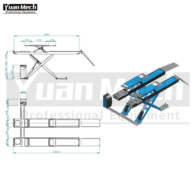 High Profile Big Scissor Lift with Integrated Lift