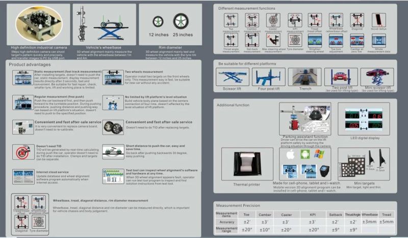 Professional 3D Wheel Alignment Aligner Machine