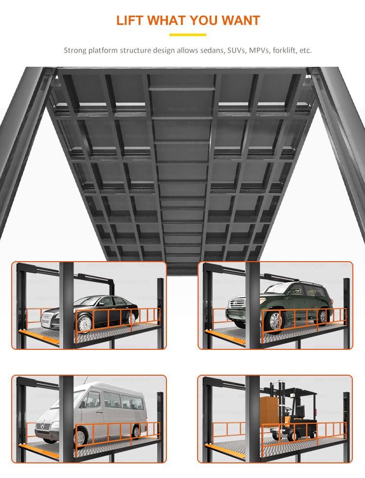 High Quality Four Post Floor to Floor Lifting Platform