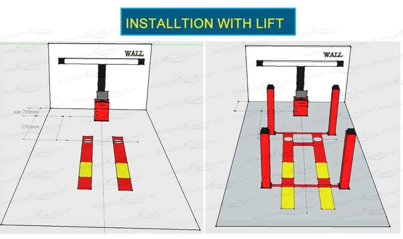 Wheel Alignment Turn Plates Turntables for Four Post Car Lift