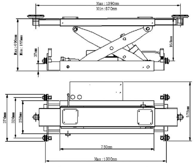 2.8T Capacity Jack with Pneumatic Pump (J6A)