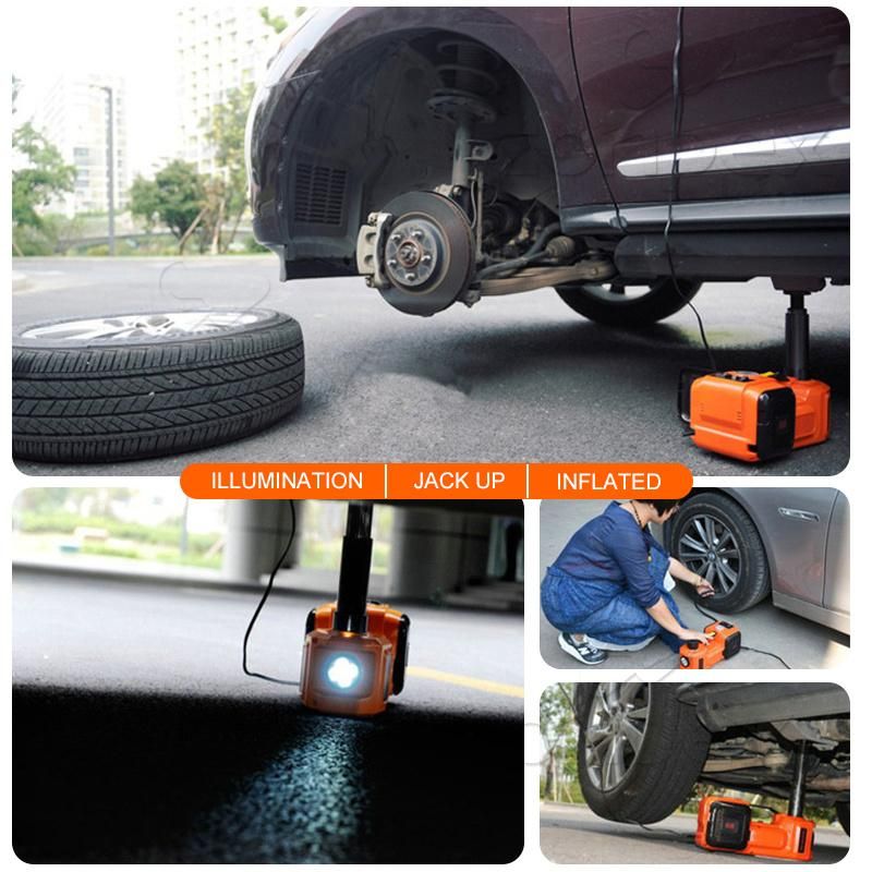 Professional 5 Ton Portable Car DC 12V 5t Multi-Functional Hydraulic Floor Jack with Electric Impact Wrench