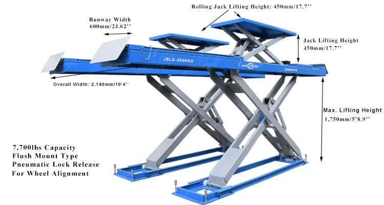 Inground Wheel Alignment Full Rise Scissor Car Lift