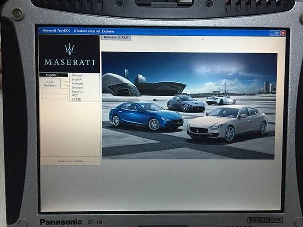 Mdvci Maserati Detector SD3 Support Programming and Diagnosis with Maintenance Data Installed on Panasonic CF19 Ready to Use