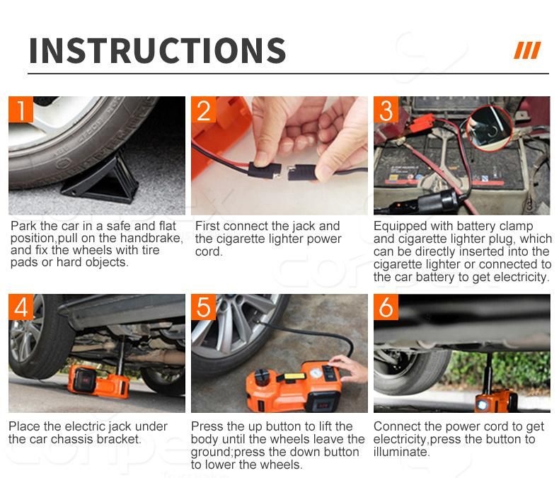 Conpex 3 in 1 Electric Hydraulic Car Jacks 5t Gatas Hidraulicas Floor Jack for Car with Electric Power Wrenches