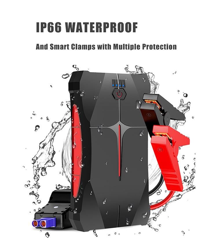 Waterproof Rugged Portable Lithium Vehicle Jump Box Pack 600A Peak Current Car Jump Starter