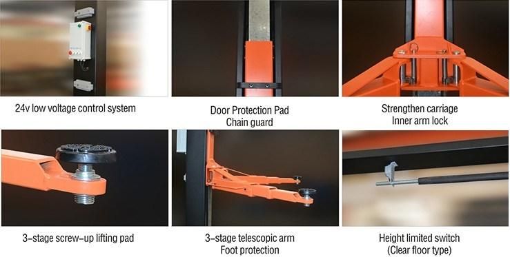 Famous Double Cylinder Two Post Car Lift with Ce Certificate