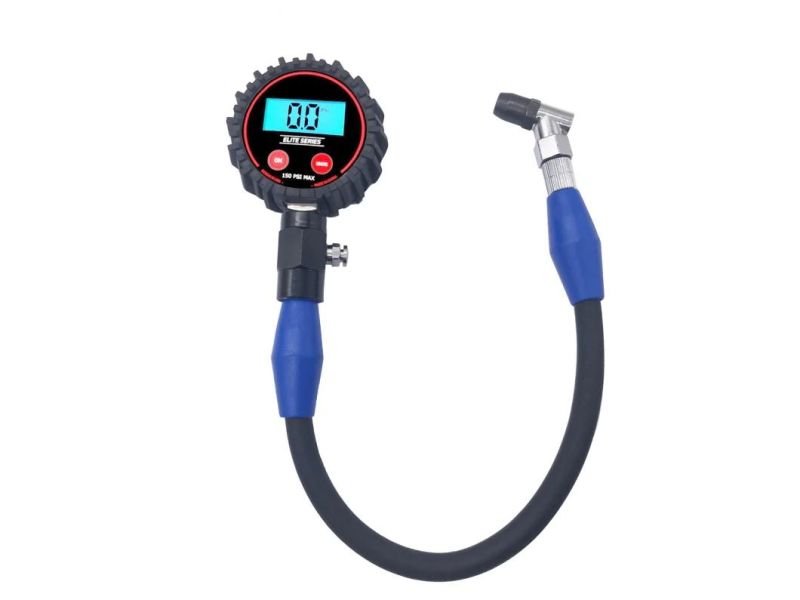 LCD Digital Tire Pressure Gauge Large Air Valve Button Manual Tire Pressure Gauge