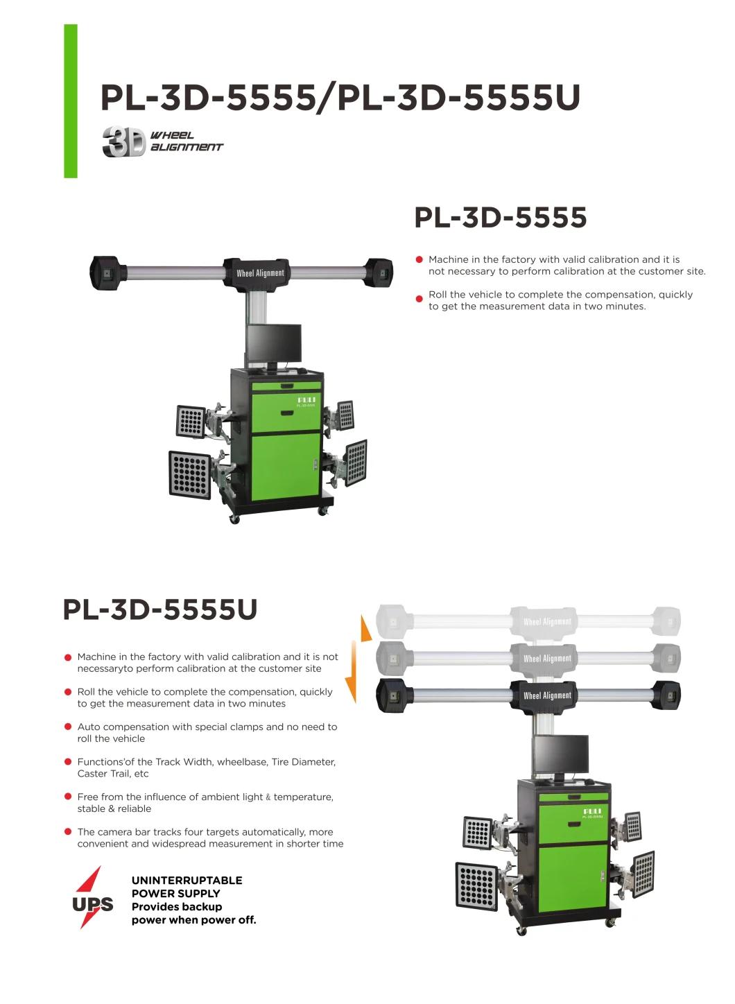 Auto Smart 4 Wheel Aligner Adjusting Machine Pl-3D-5555u with 3D Digital System