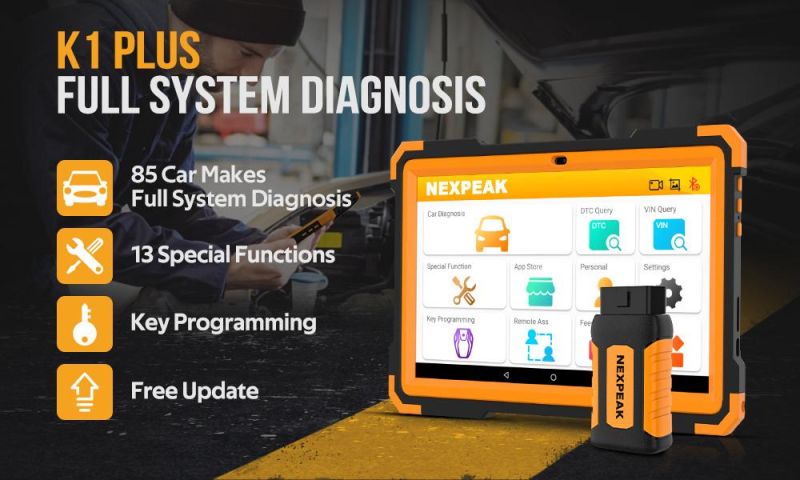 Nexpeak K1 Plus OBD2 Car Scanner Diagnostic Tool for Auto ABS Airbag Sas Oil DPF Epb Reset Odb2 All Systems Automotive Scanner