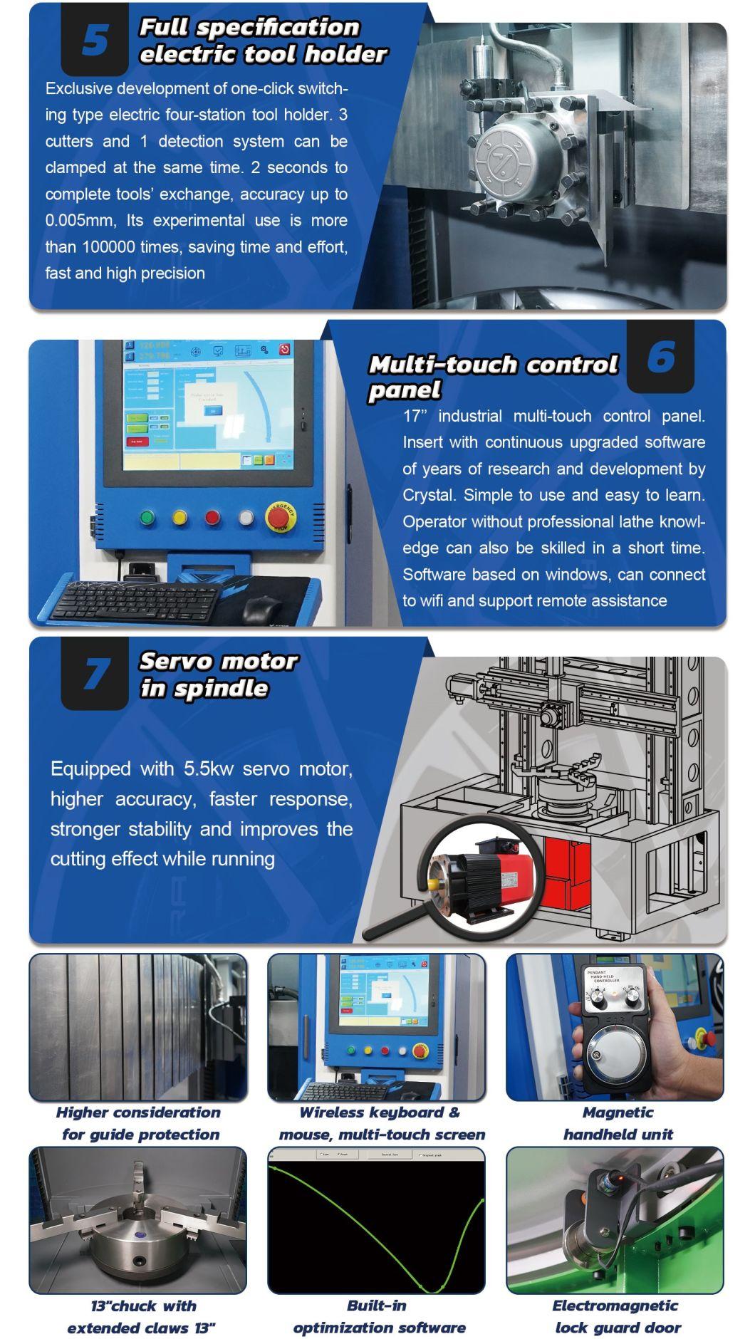 China Custom Alloy Wheel Rim Repair CNC Lathe Machine Awr901vp