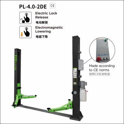 Puli 4t/8840lbs Electric Two Post Car Lift Floor Plate Car Jack Garage Equipment Hydraulic Lift on Sale Pl-4.0-2de