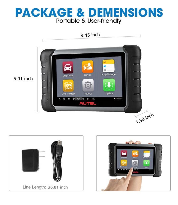 Autel Maxicom Mk808 All System Diagnostic Tool for All Cars Full OBD II /Eobd Functions