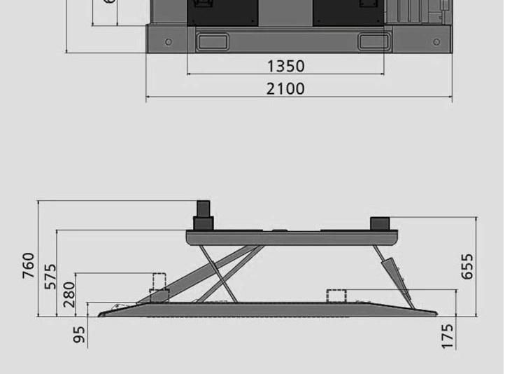 Low Rise Scissor Car Lift 4.5t