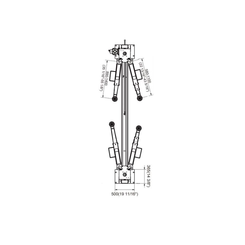 Two Post Car Lift Dual Hydraulic Direct Drive Cylinders Car Hoist