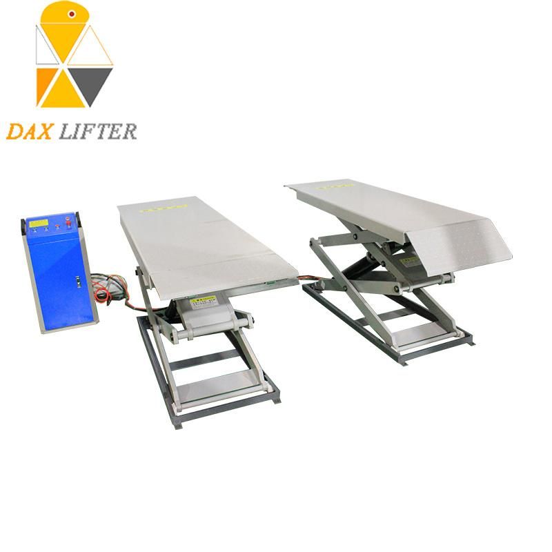 Stable 1800mm Rising Height Low Profile Scissor Vehical Lift