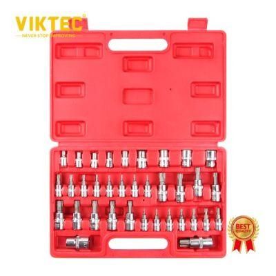 35PC 1/4&rdquor; , 3/8&rdquor; &amp; 1/2&rdquor; Star Socket &amp; Bits Socket Set (VT13355)