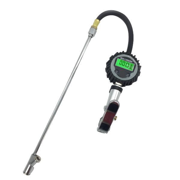 High Quality Aluminum Gun LCD Tire Inflator Gauge