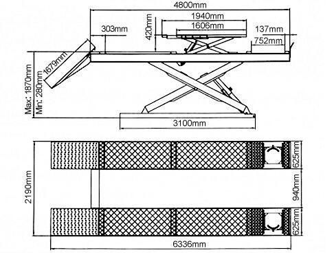 Cabinet Control Double Scissors Hoist with Ce Approval (DX-4000A)