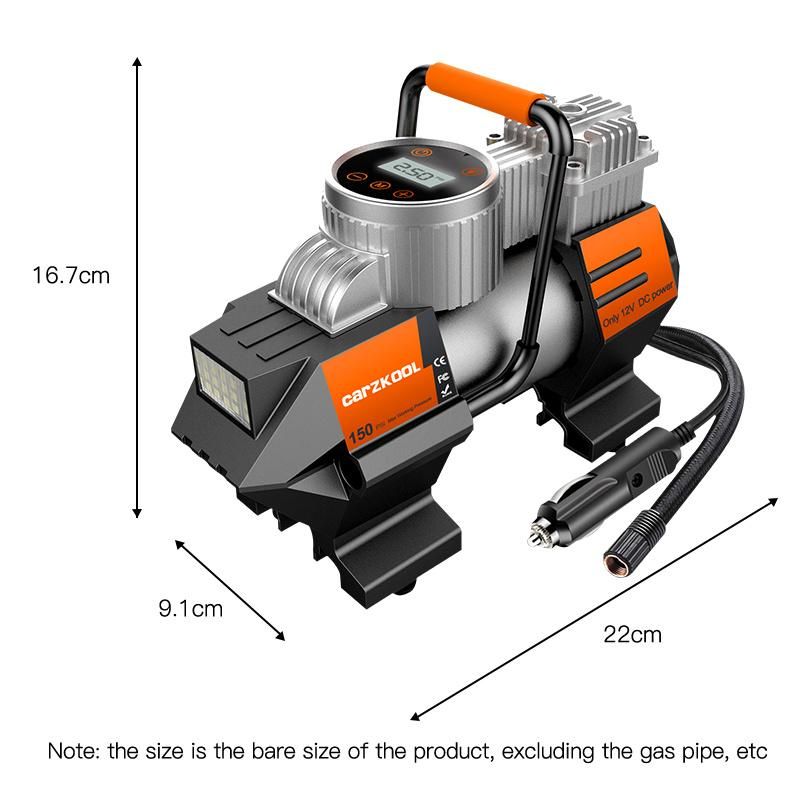 Heavy Duty Car Pump Metal Pump Car Air Compressor Digital Tire Inflator