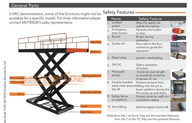 Home Use Car Elevator Lift Scissor Car Lift Parking Platform