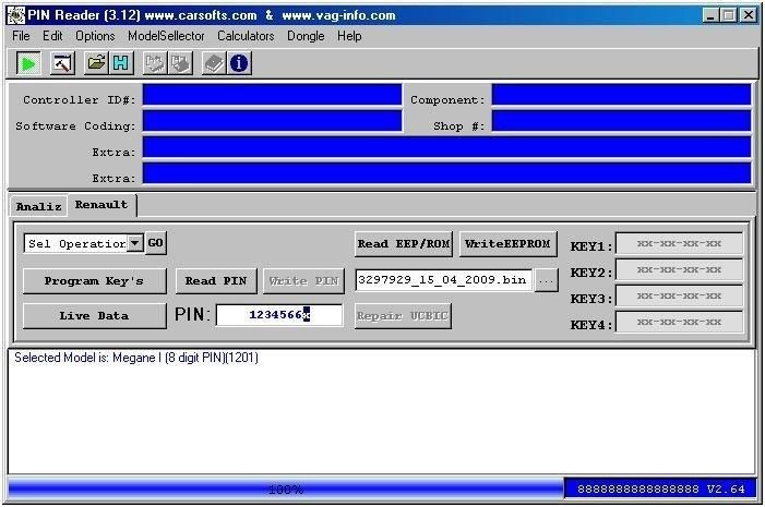 Renault Pin Code Reading Key Programming