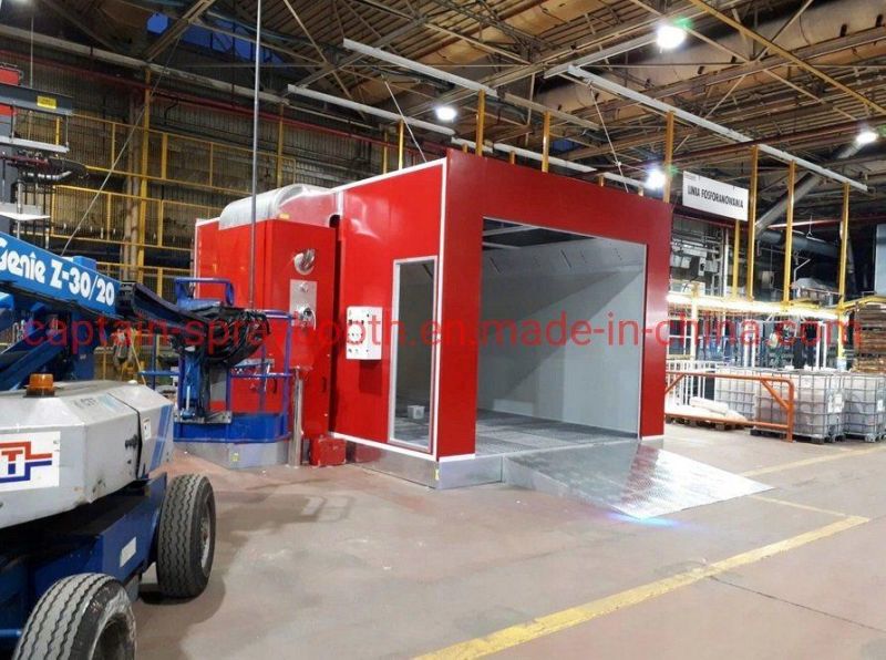 Europe Popular Model Top Fan Box with Steel Structure Car Spray Booth / Paint Booth