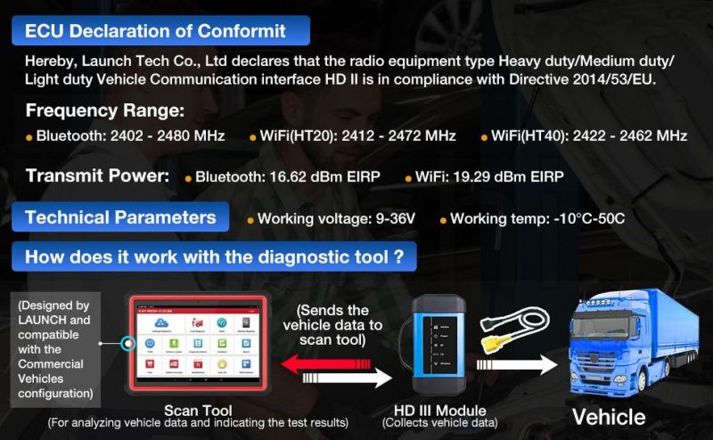 Launch X431 Hdiii Heavy Duty Truck Diagnostic Module