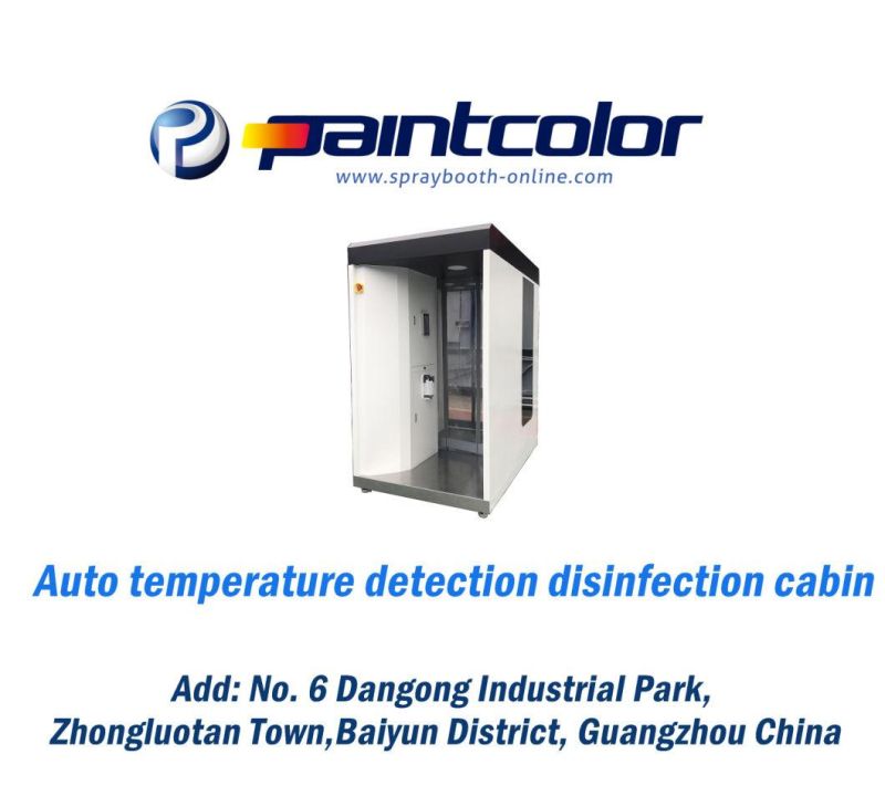 Inductive Spraying Disinfection Channel and Cabin with Fast Temperature Detection