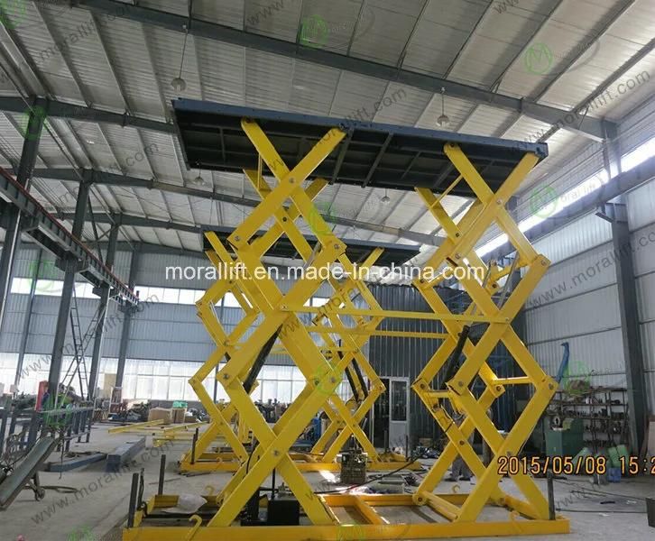 Hydraulic heavy loading double scissor car lift platfrom