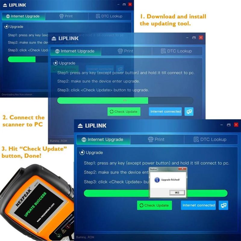 Nexpeak Nx501 OBD2 Automotive Scanner Obdii Code Reader Diagnostic Tool Check Engine Multi-Languages Car Tools Full OBD2 Scanner