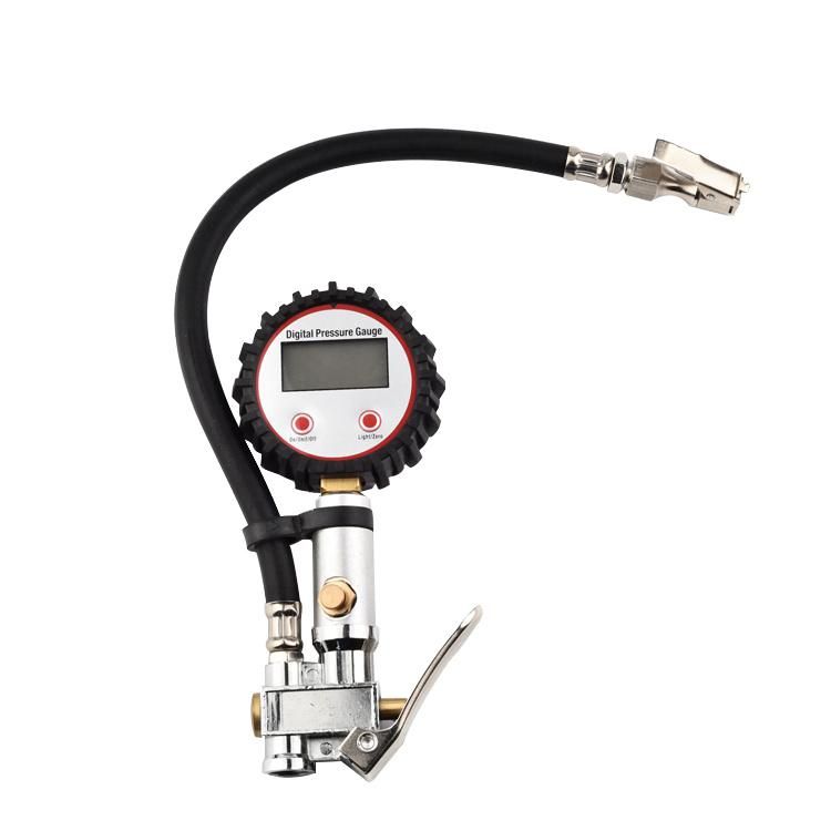 Multifunctional Digital Tyre Inflator Gauge with Air Chuck and Hose