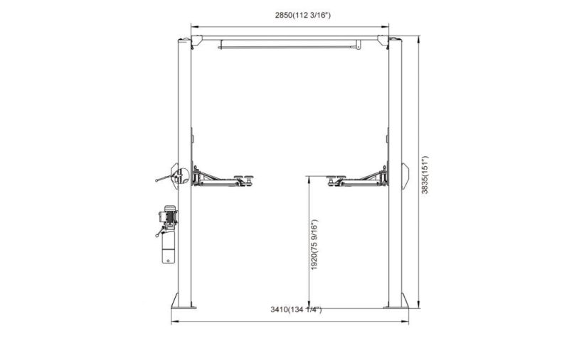 on-7214D Clearfloor 2 Post Lifts