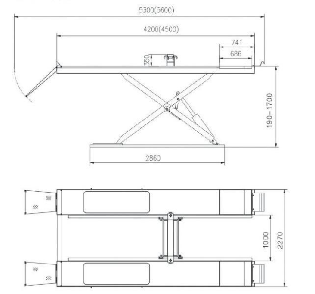 Large Hydraulic Car Sicssor Lift Equipment (ORSL1842)