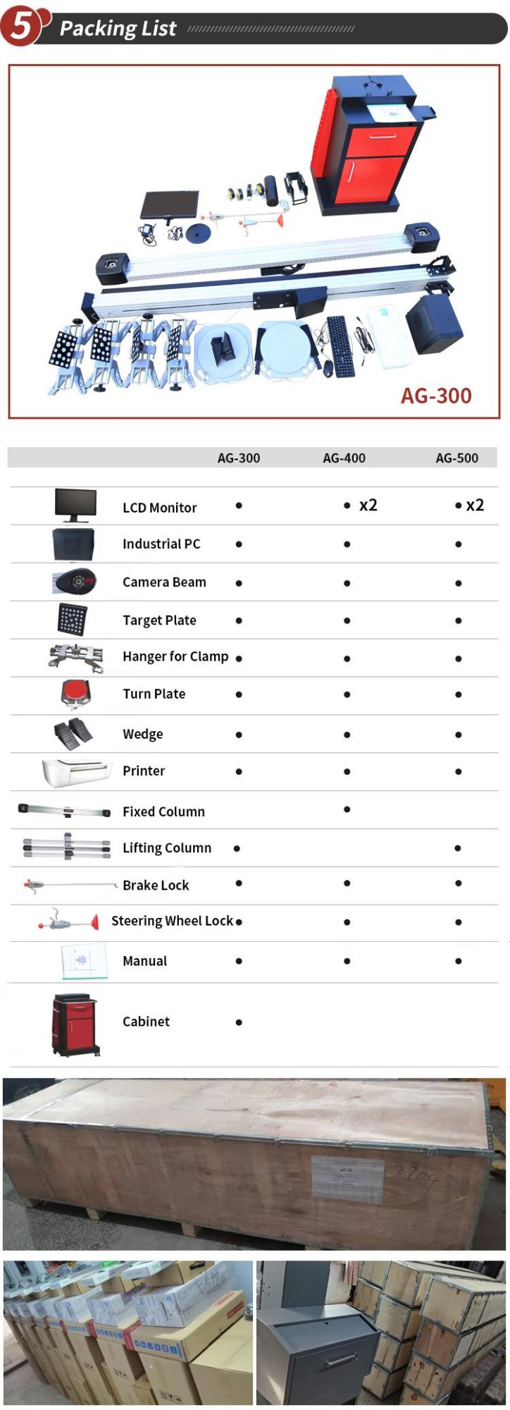 Garage Equipment 3D Four Wheel Alignment with Automaitic Lift Beam