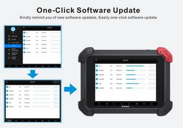 Xtool PS90 Tablet Vehicle Diagnostic Tool Support WiFi